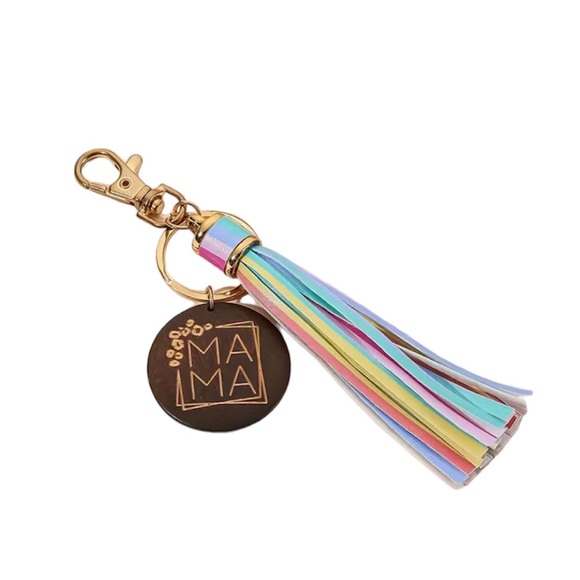 1pc, Tassel Car MAMA Keychain Pendant - Picture 3 of 6